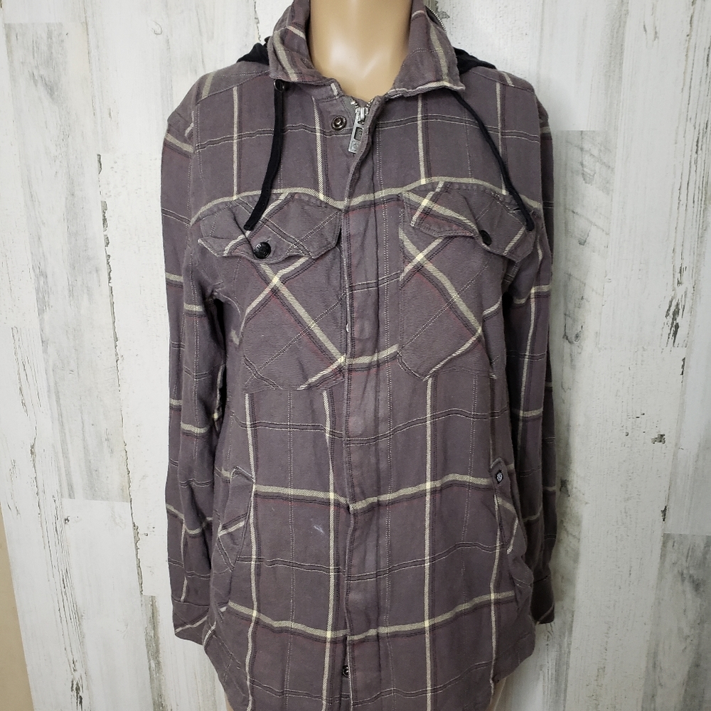 Element Button Down Shirt Plaid Jacket Size S - image 3